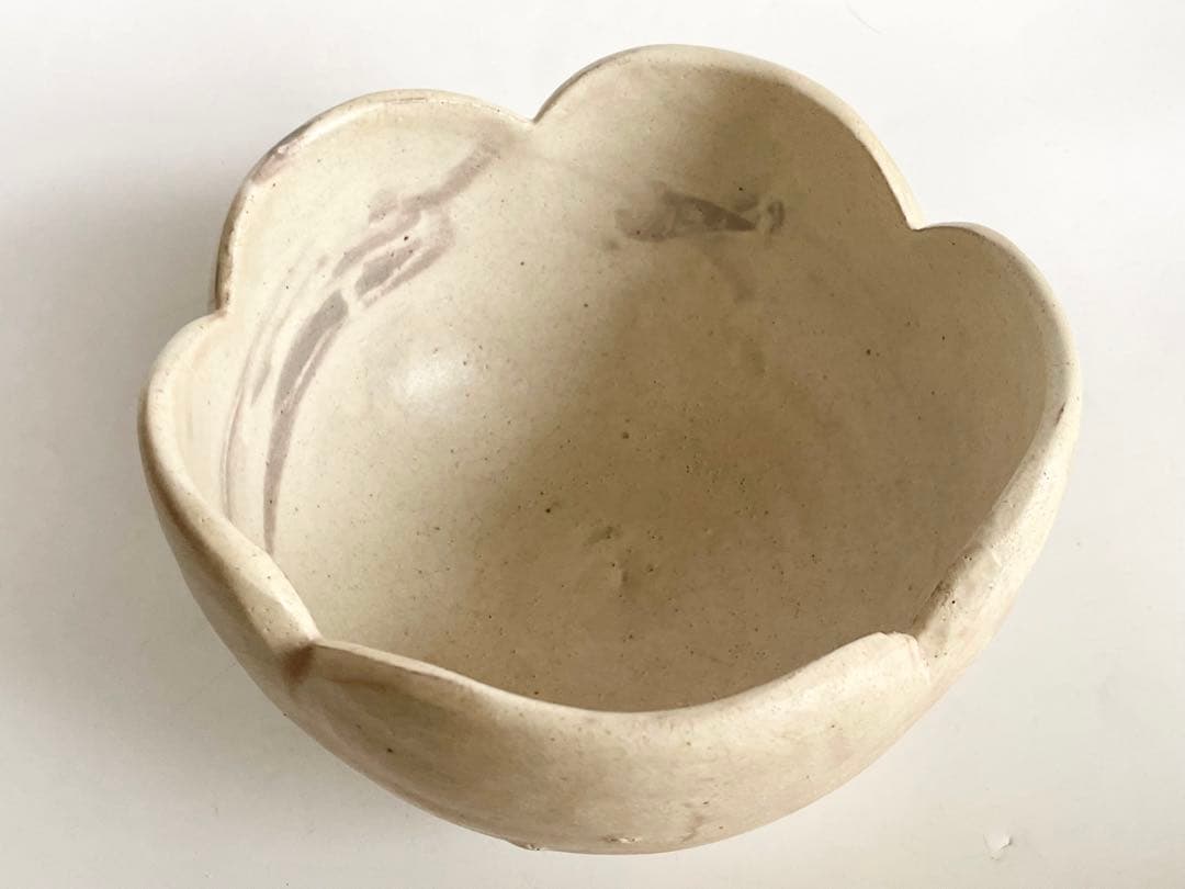 陶芸家　桃源窯　吉田喜彦　白花形鉢　菓子鉢　粉引　師　荒川豊蔵