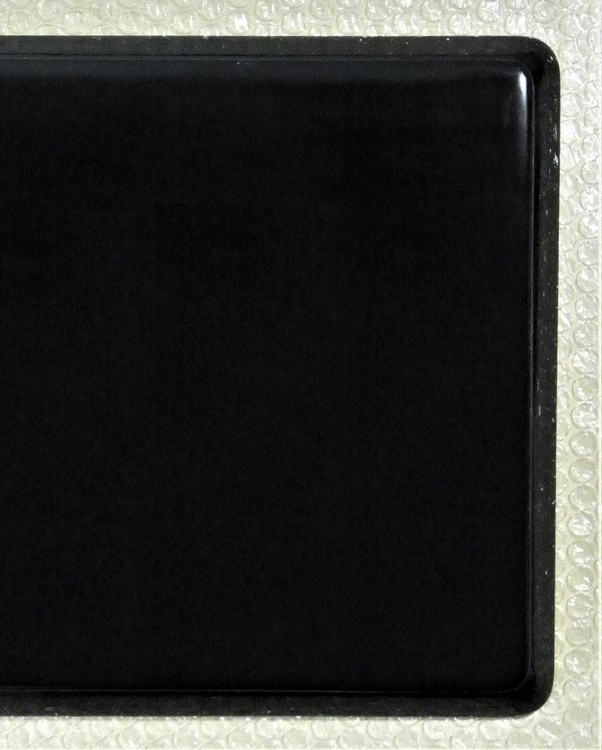 【未使用】金装飾＜黒＞13.0 皿形長手盆　錦絵　木製本漆塗　白木屋漆器店