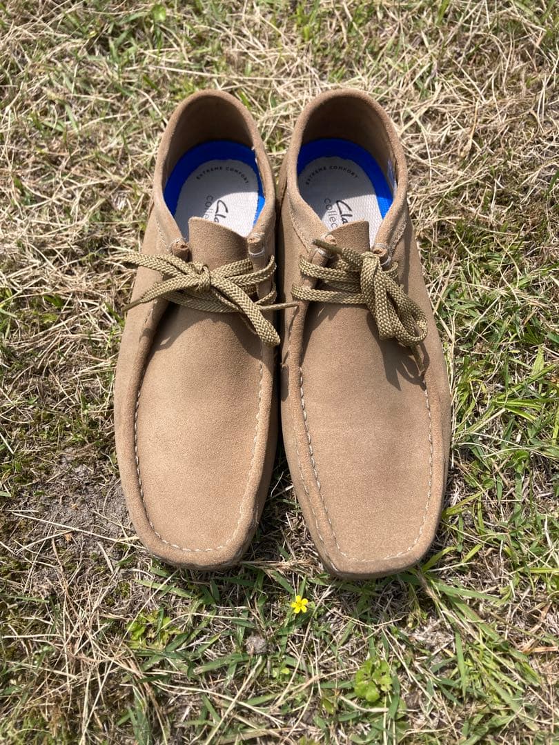 クラークス　ベージュ スエード モカシン　シェイカーラン　CLARKS