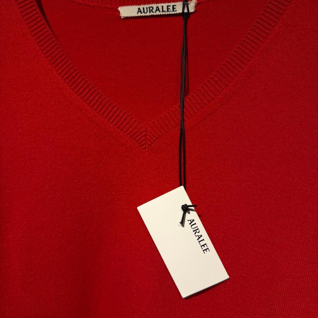 23AW AURALEE FELTED WOOL KNIT P/O 4 タグ付