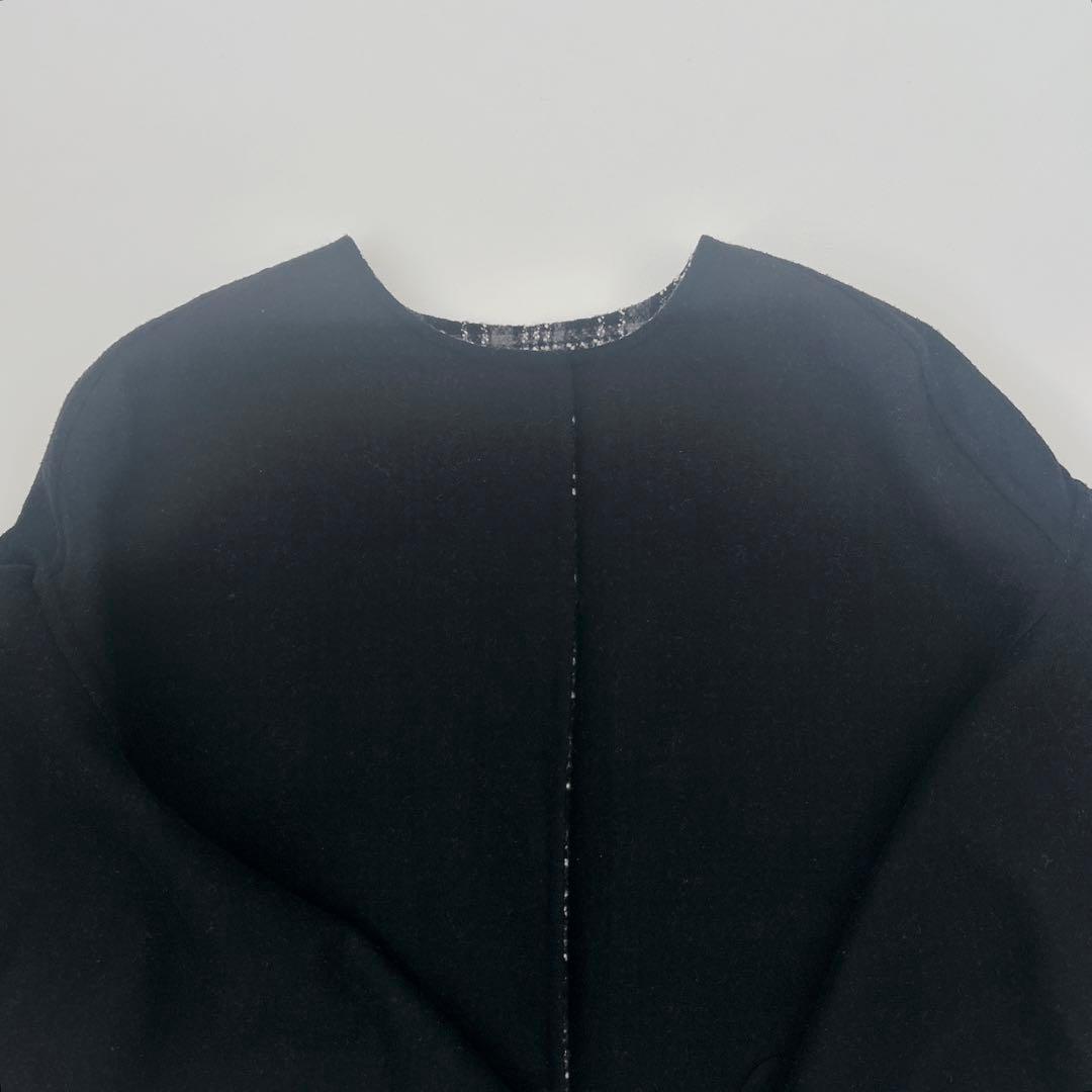 SEVENTEN 　セブンテン　ラッフルスリーブリバーシブルコート　チェック