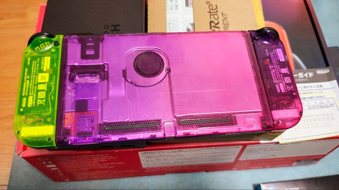 Nintendo Switch　本体　付属品全てあり クリア外装キット仕様