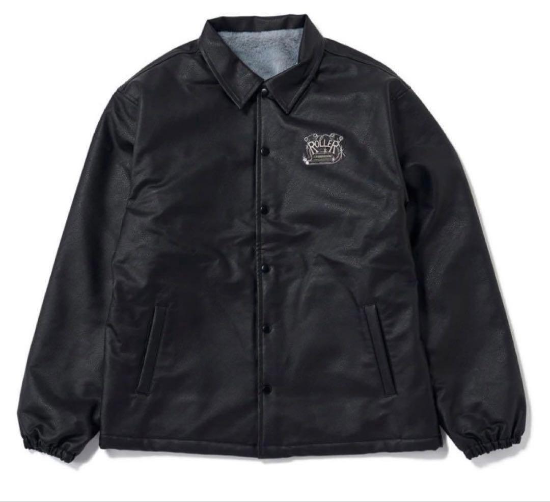 キムタク着 ROLLER FAKE LEATHER COACHJACKET