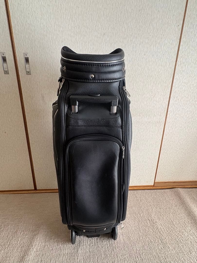 AG097　マンシングウェア　ゴルフバッグ キャディバッグ 黒 ペンギン