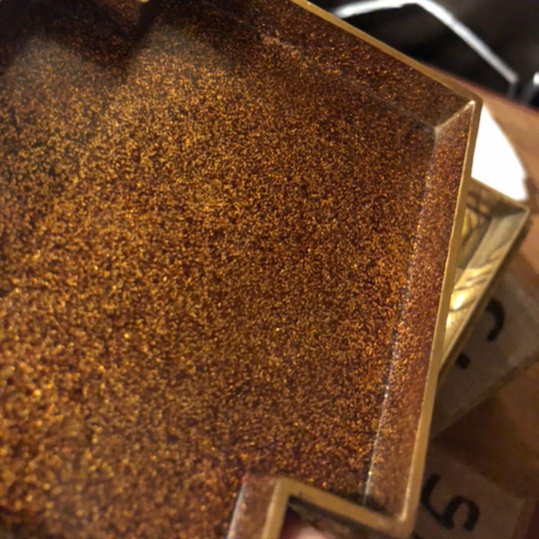 時代総蒔絵　菱型香合　螺鈿細工