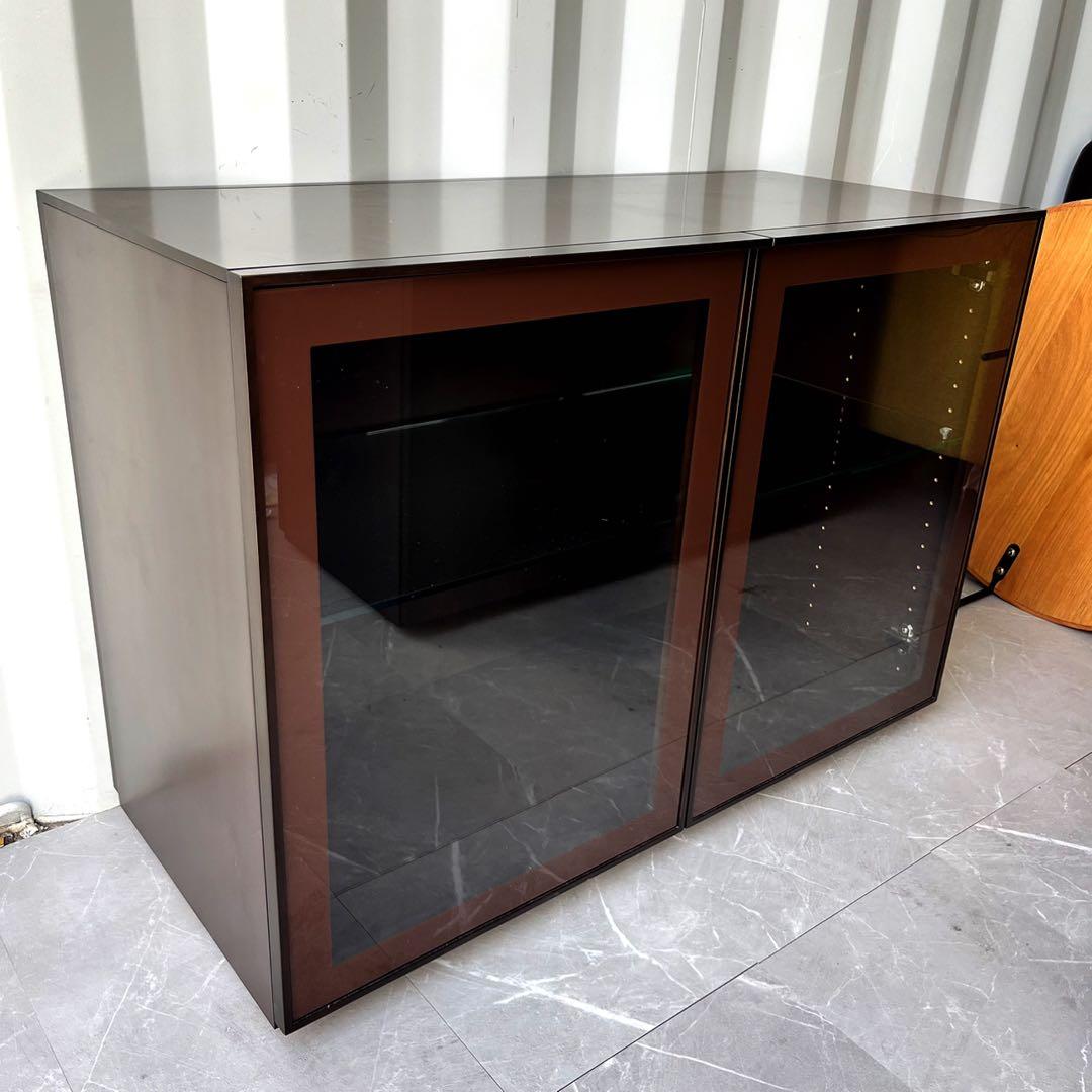 取付無料！アルフレックス コンポーザー 北欧モダン風ガラスドアサイドボード✨